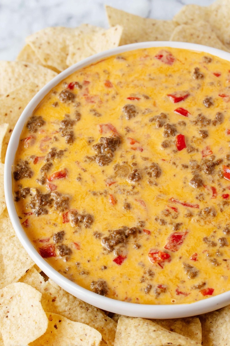 Sausage Cheese Dip - Serving Suggestion