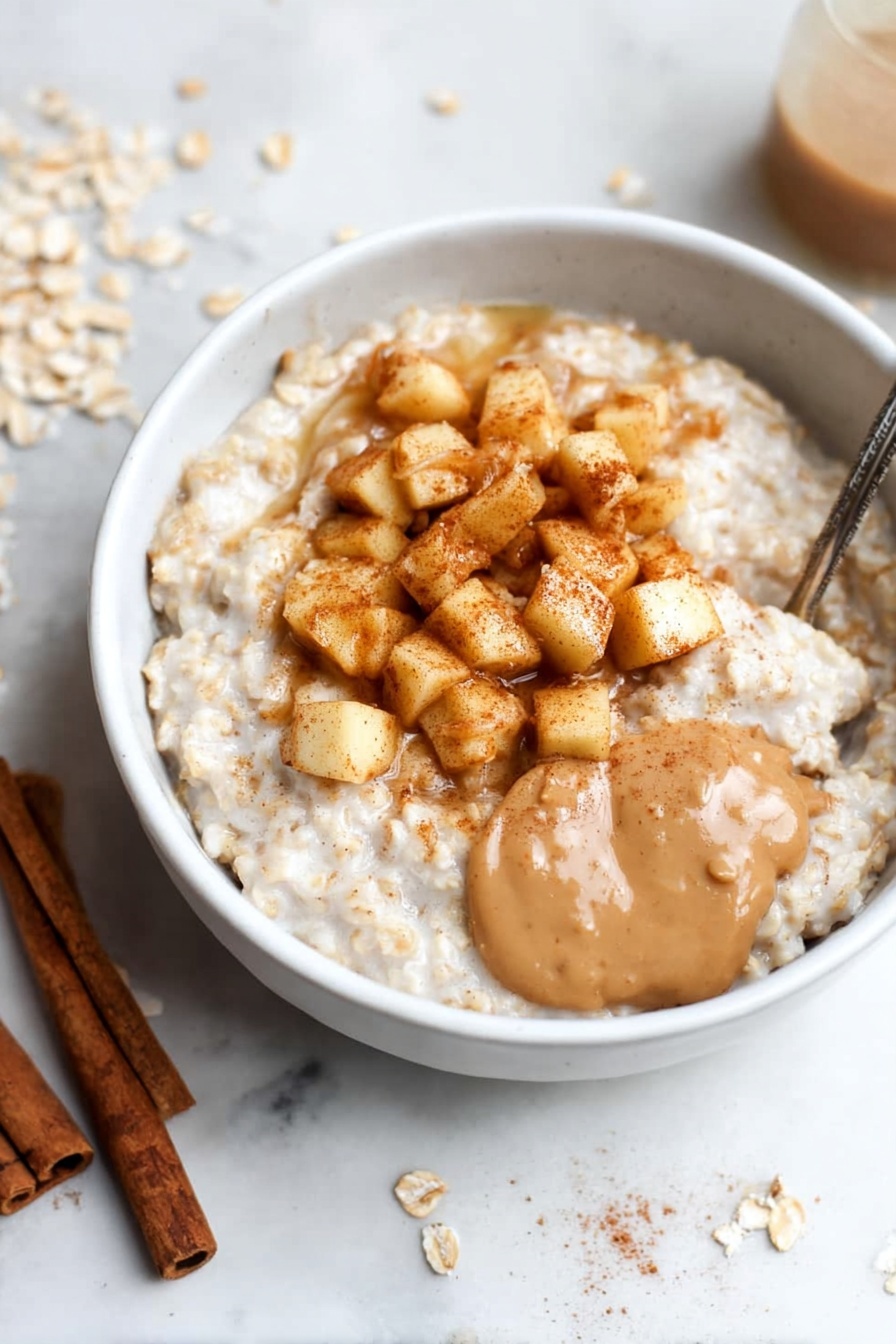 stovetop oatmeal with cinnamon apples - Serving Suggestion