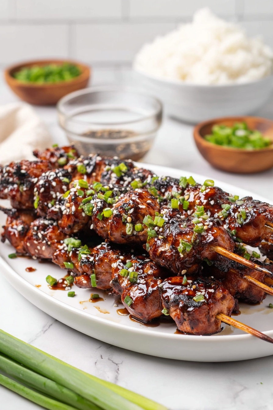 teriyaki chicken skewers - Serving Suggestion