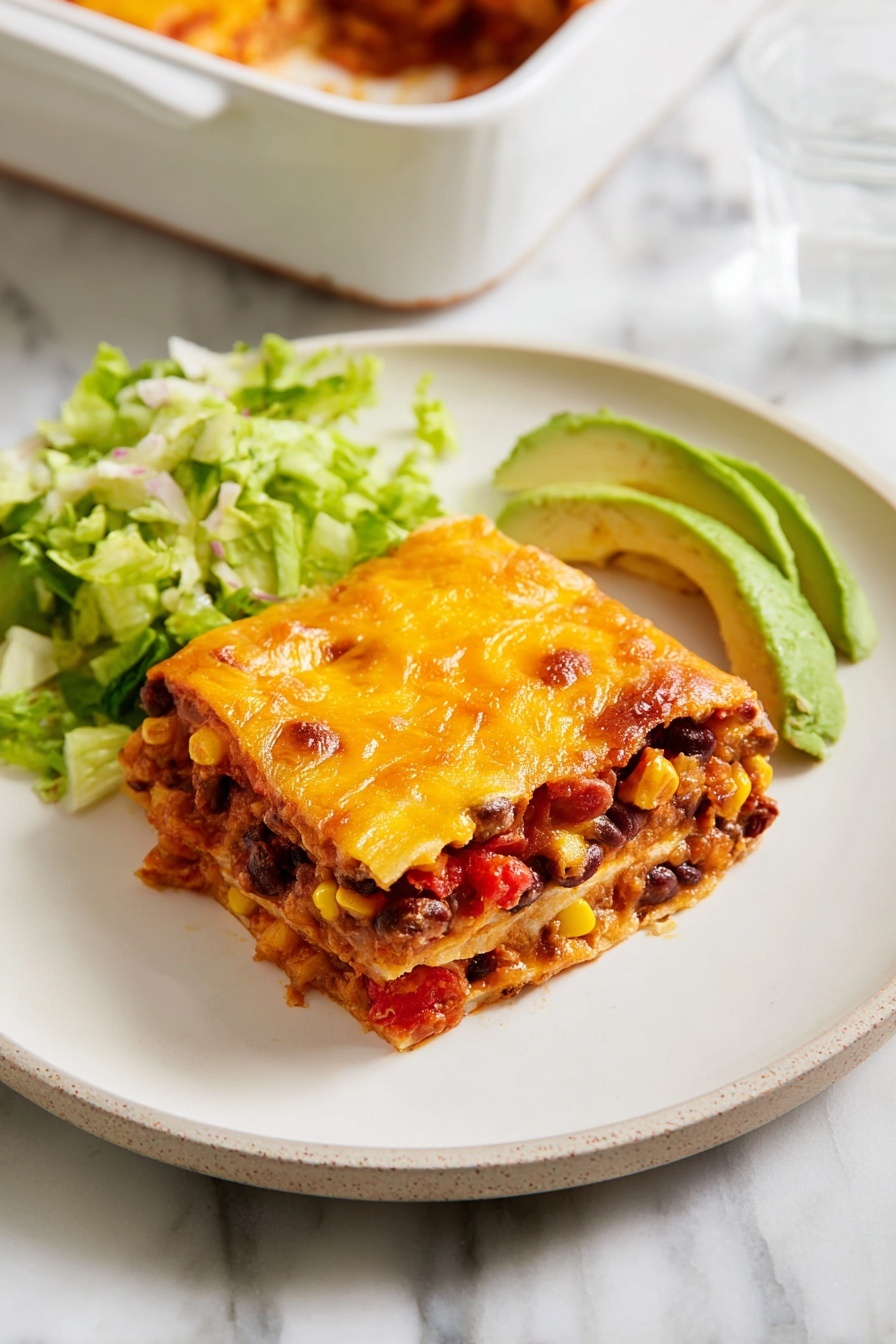 Loaded Taco Casserole - Serving Suggestion