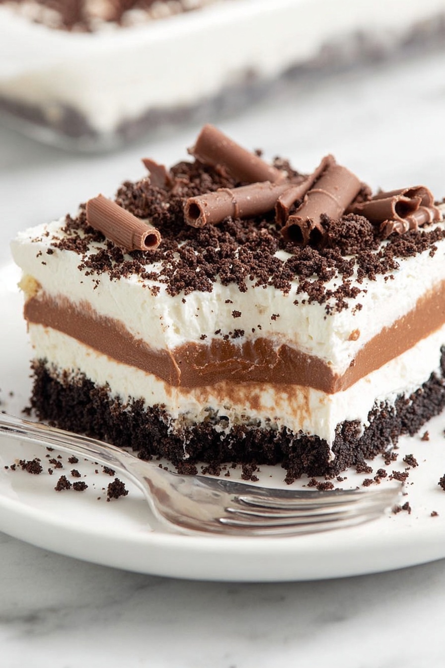 chocolate lasagna - Serving Suggestion