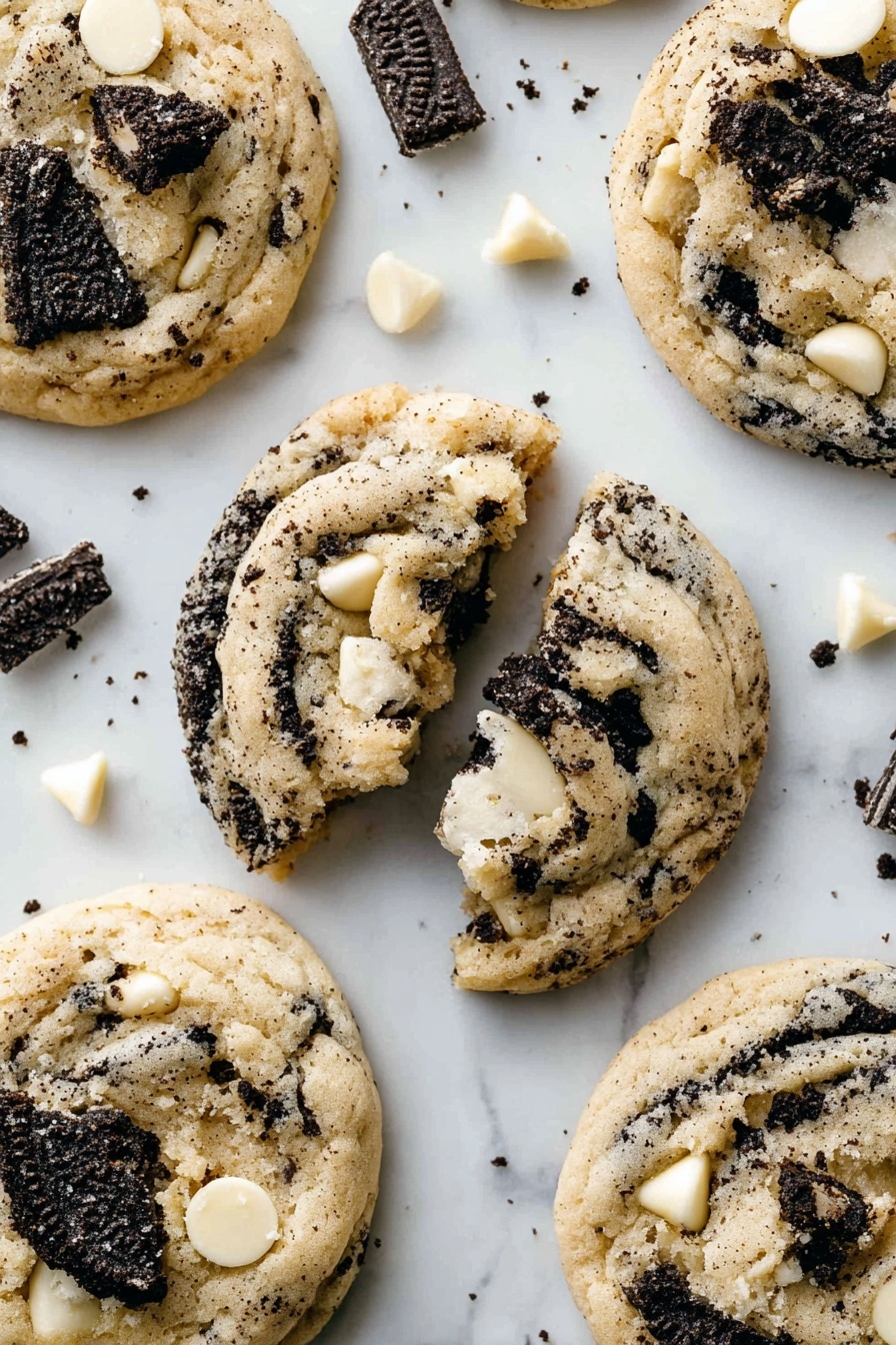 White Chocolate Oreo Cookies - Serving Suggestion