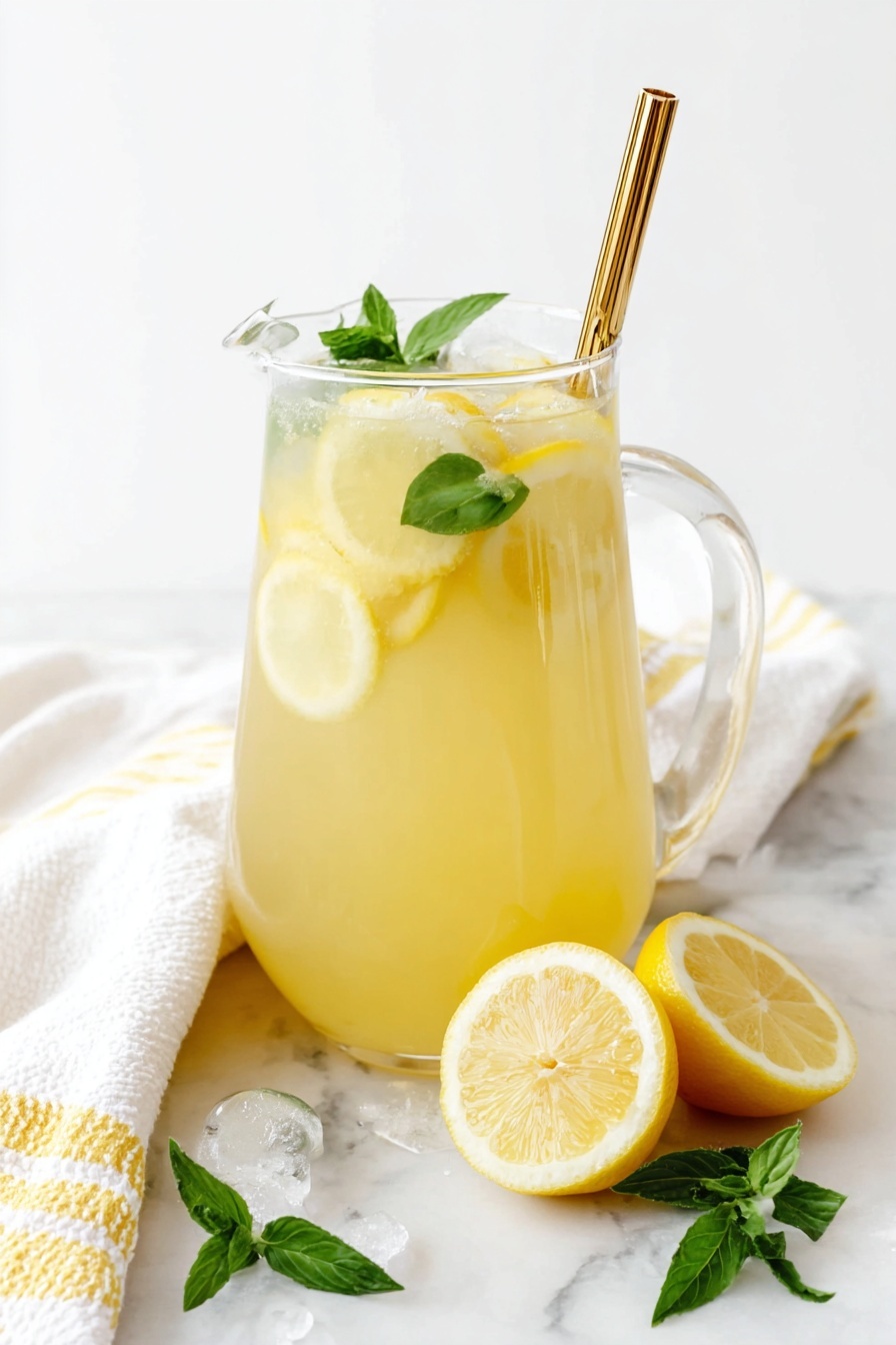 Honey Ginger Lemonade - Serving Suggestion
