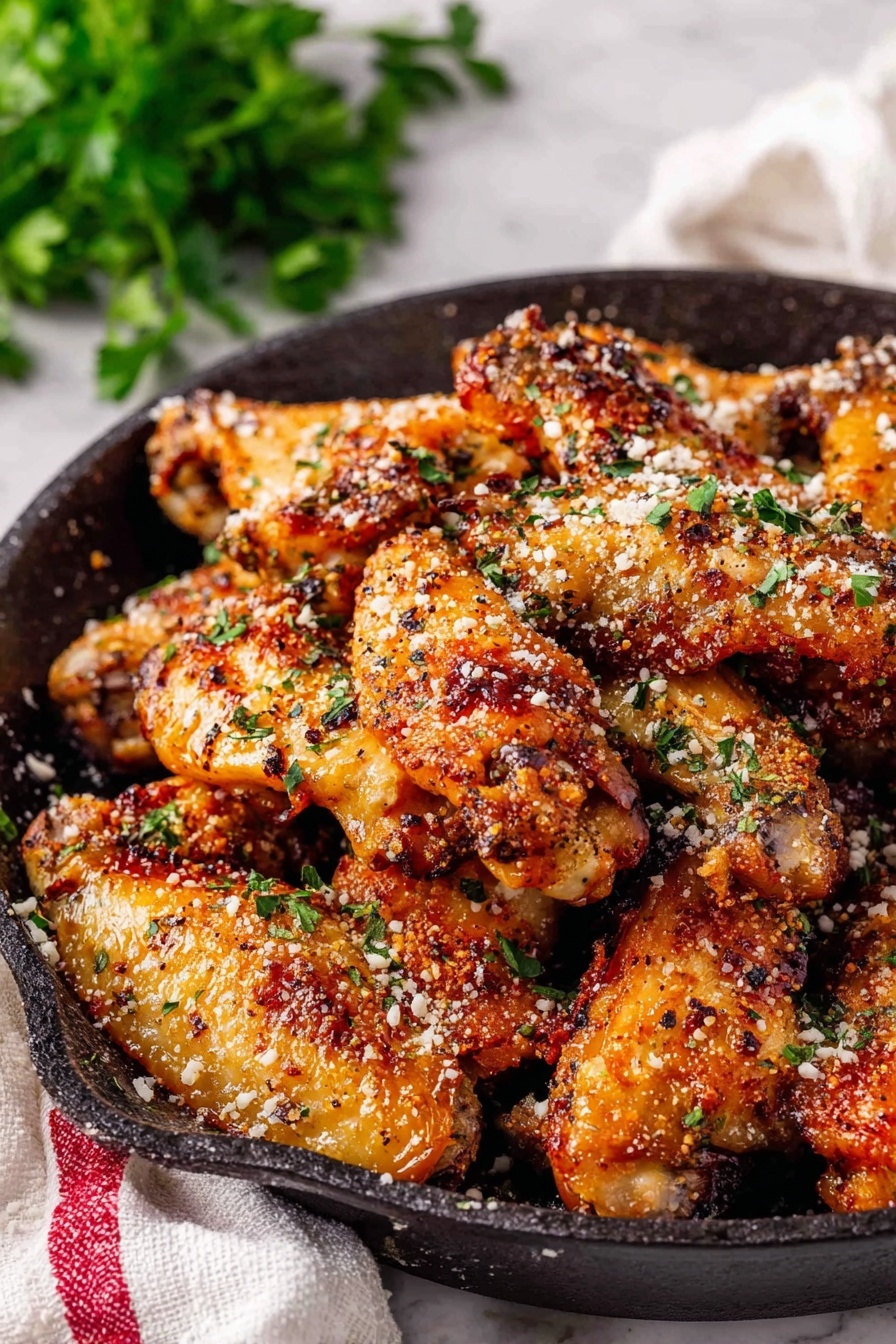 garlic parmesan chicken wings - Serving Suggestion