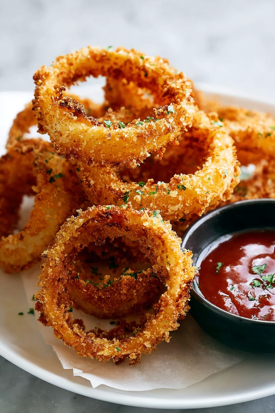 crispy onion rings - Serving Suggestion