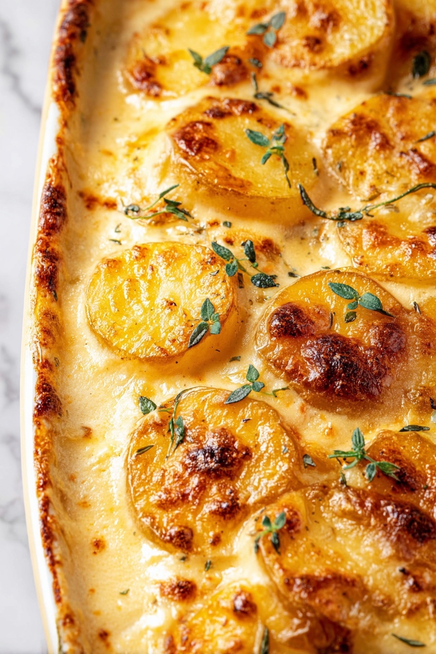 Cheesy Scalloped Potatoes - Serving Suggestion