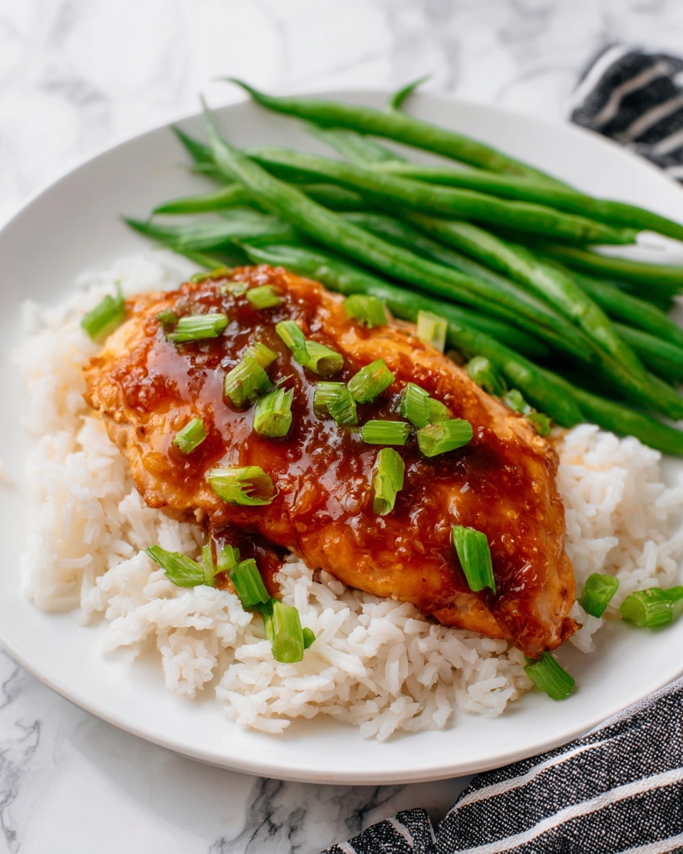 honey garlic chicken - Serving Suggestion