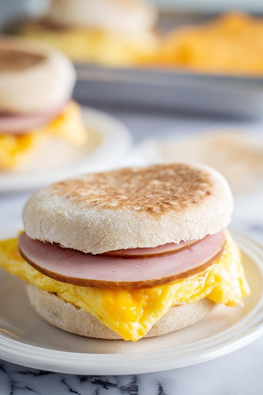 egg breakfast sandwiches - Serving Suggestion