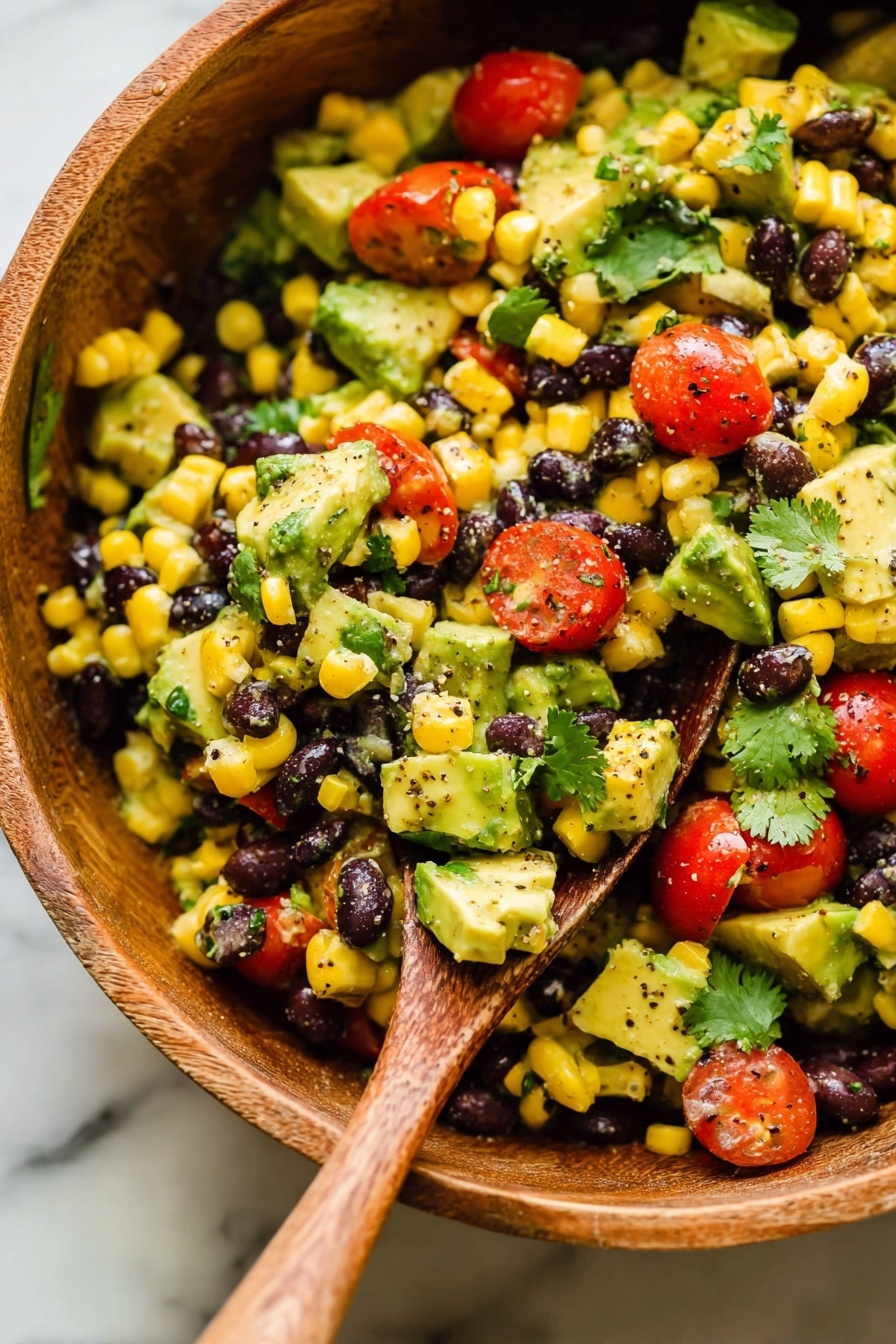 black bean and avocado salad - Serving Suggestion