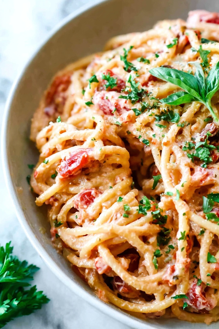 Creamy Chicken Spaghetti - Serving Suggestion