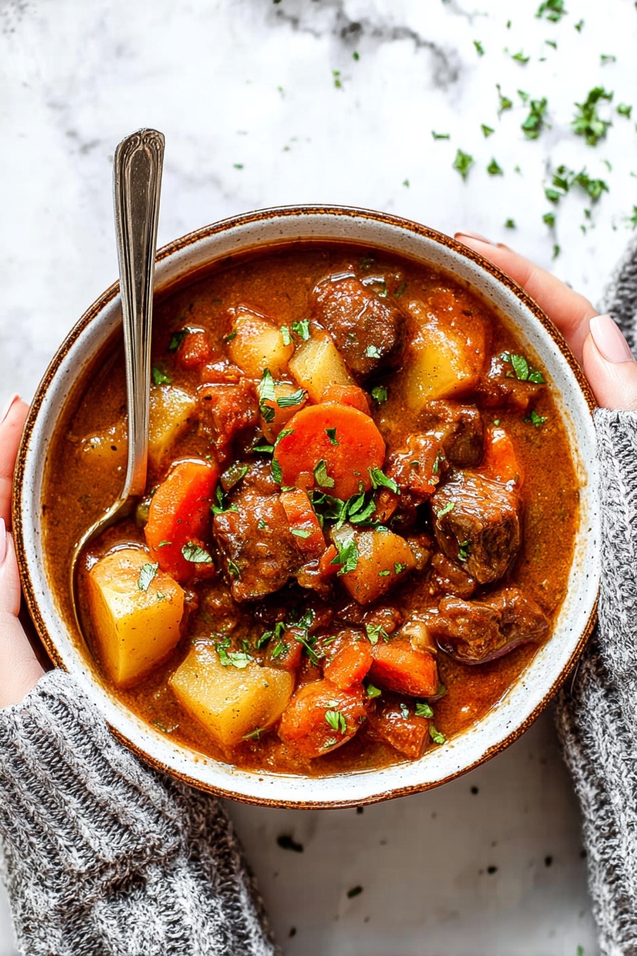 slow cooker beef stew - Serving Suggestion