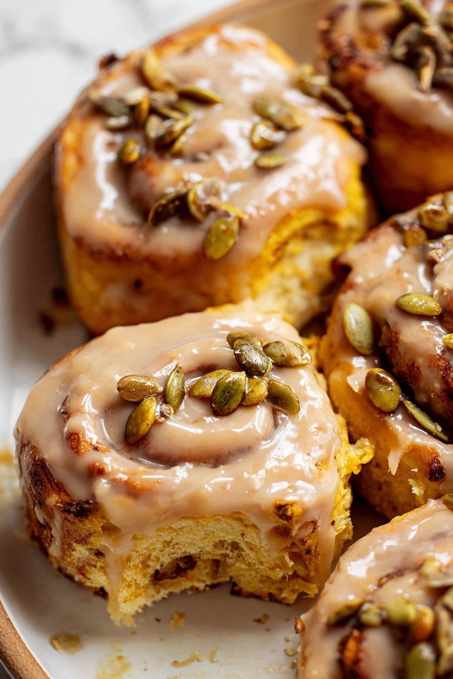 Pumpkin Cinnamon Rolls - Serving Suggestion