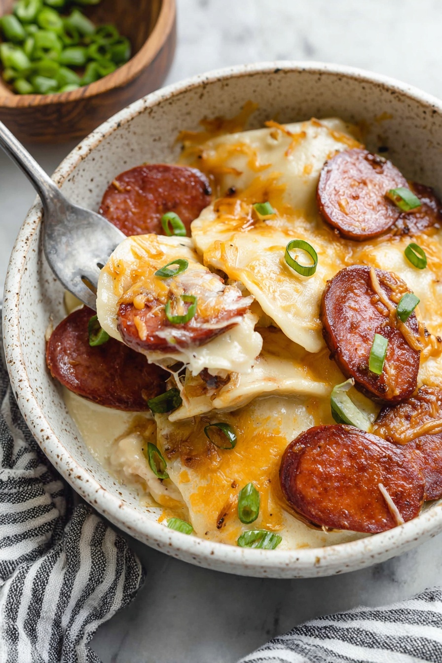 Kielbasa Pierogi - Serving Suggestion