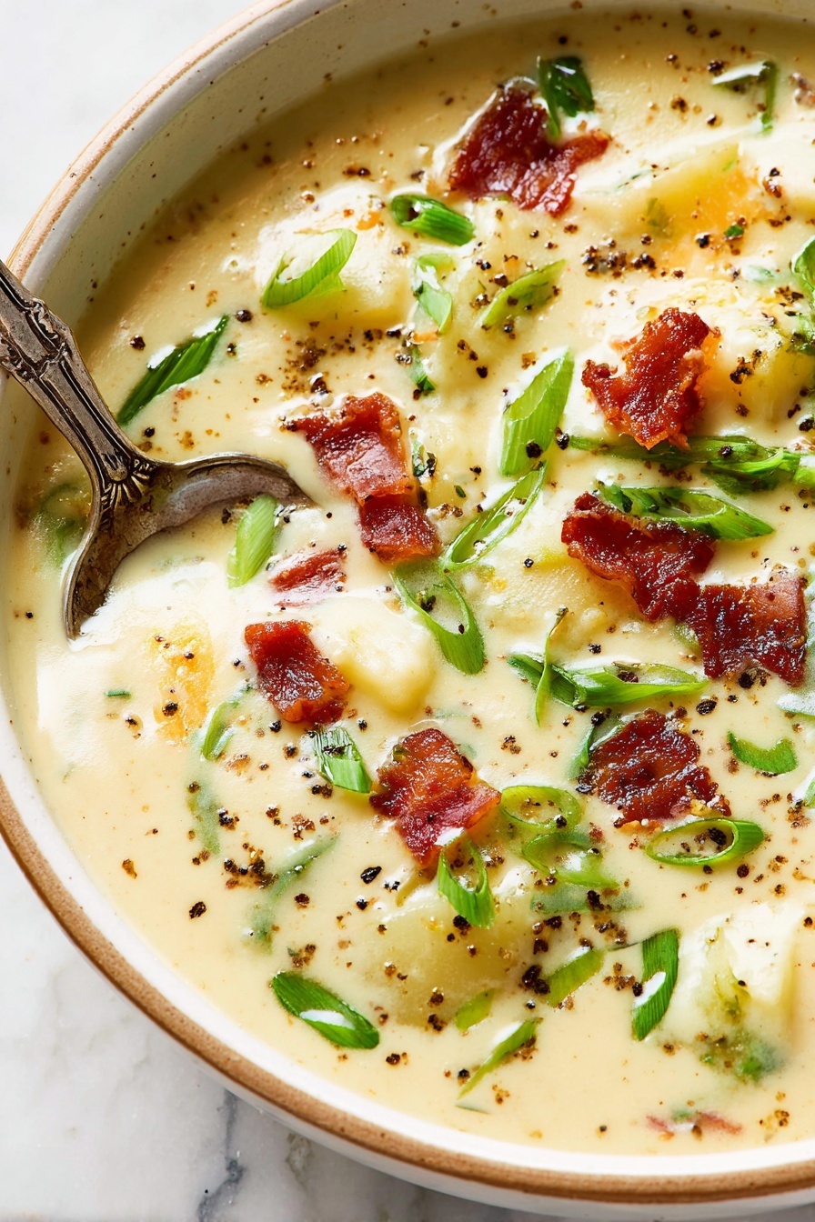 creamy potato soup - Serving Suggestion