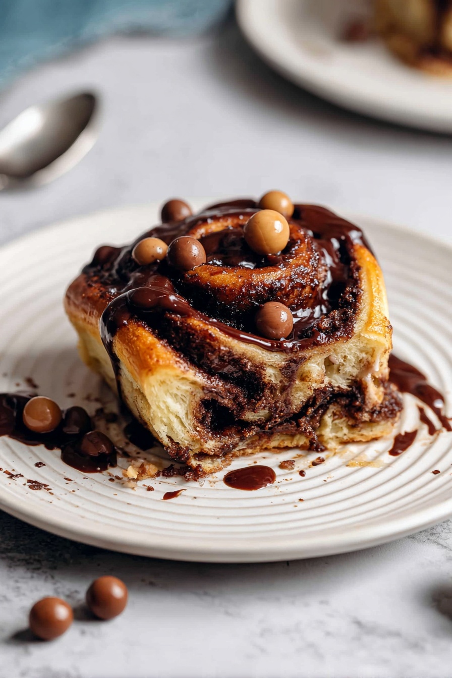 Chocolate Cinnamon Rolls - Serving Suggestion