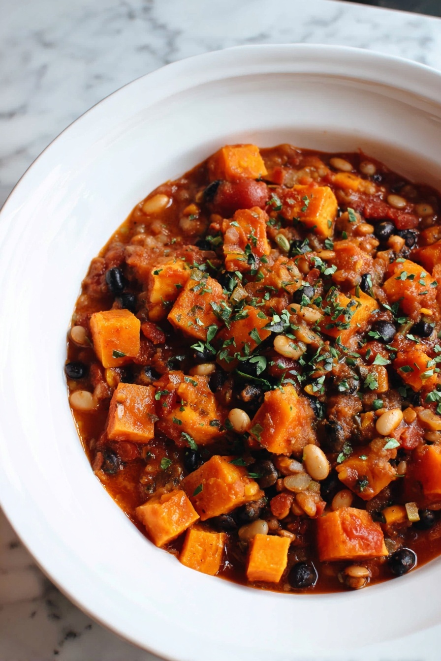 Butternut Squash Chili - Serving Suggestion