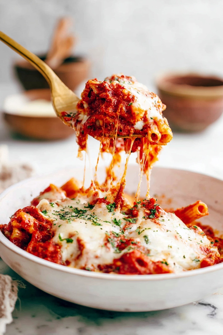 baked ziti with meat - Serving Suggestion