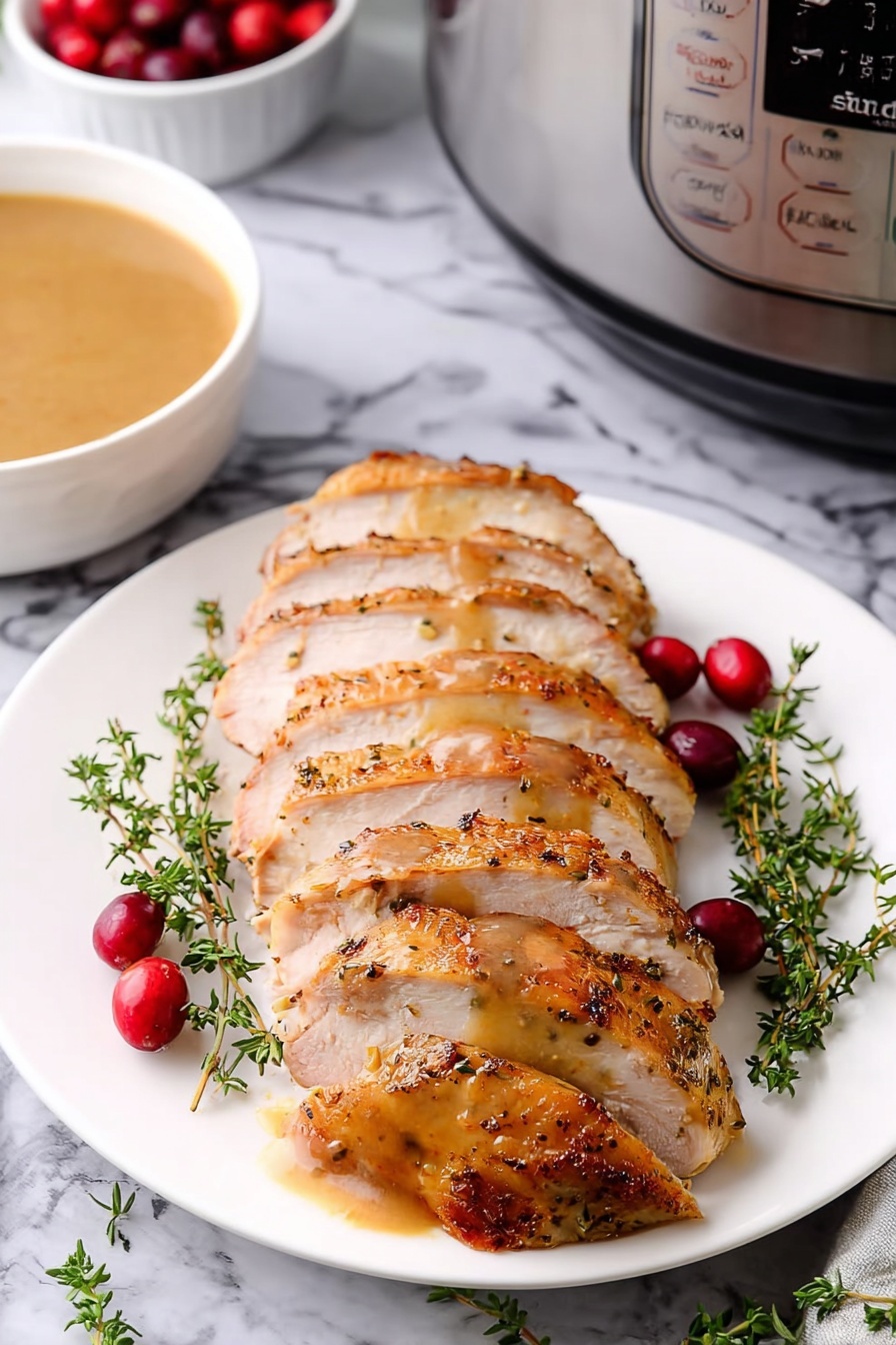 Instant Pot turkey - Serving Suggestion