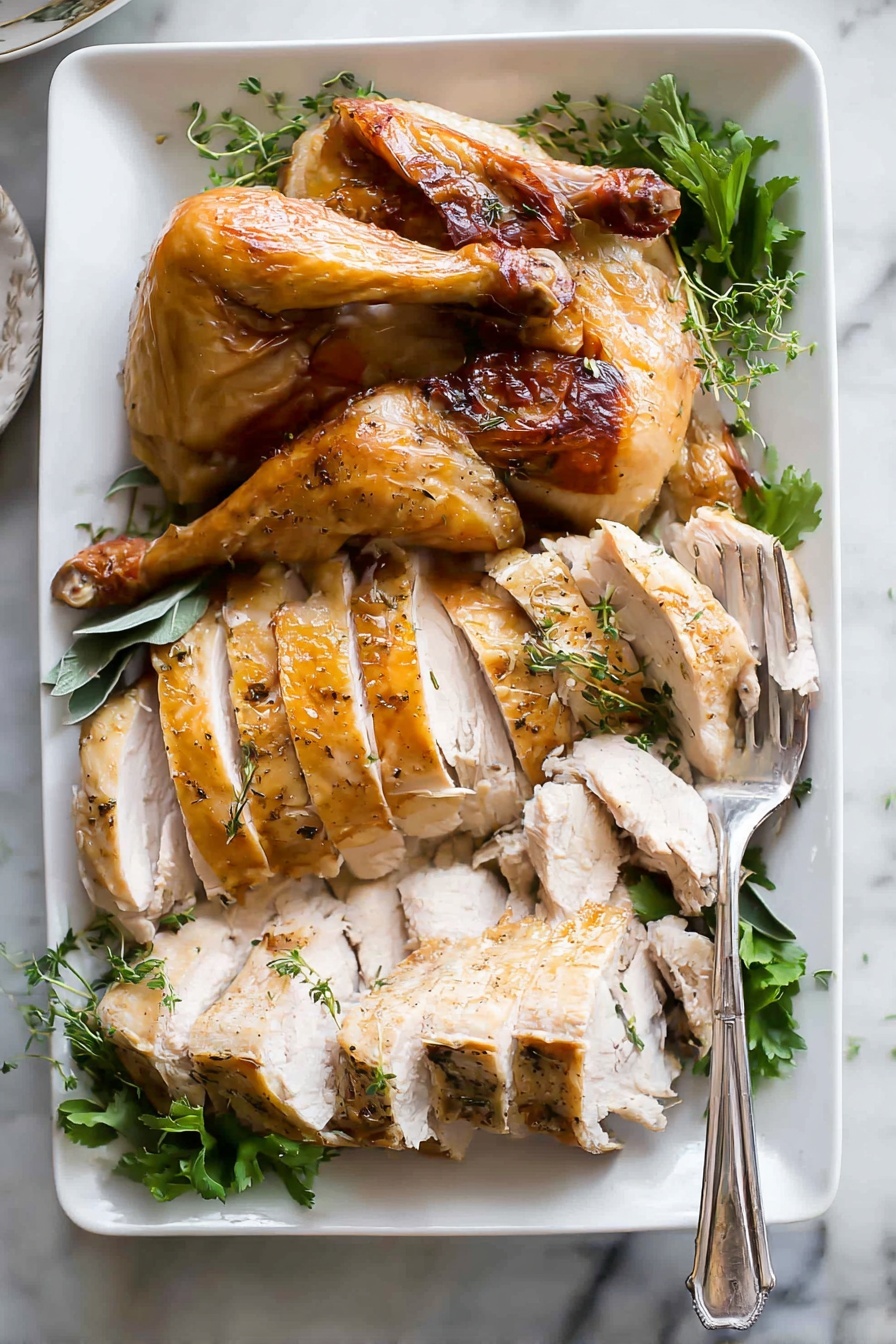 Herb Butter Turkey - Serving Suggestion