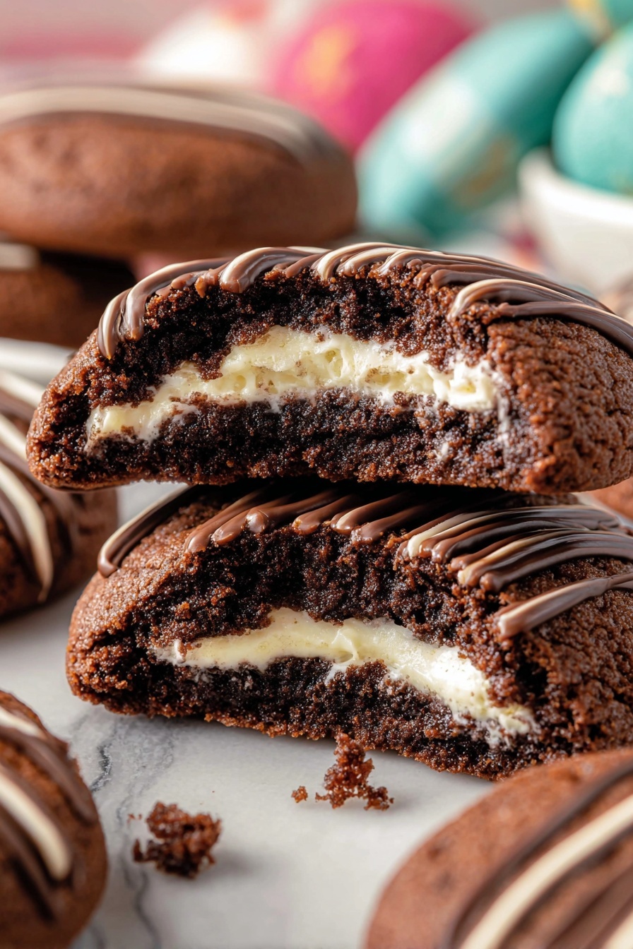 Chocolate Cream Cheese Cookies - Serving Suggestion