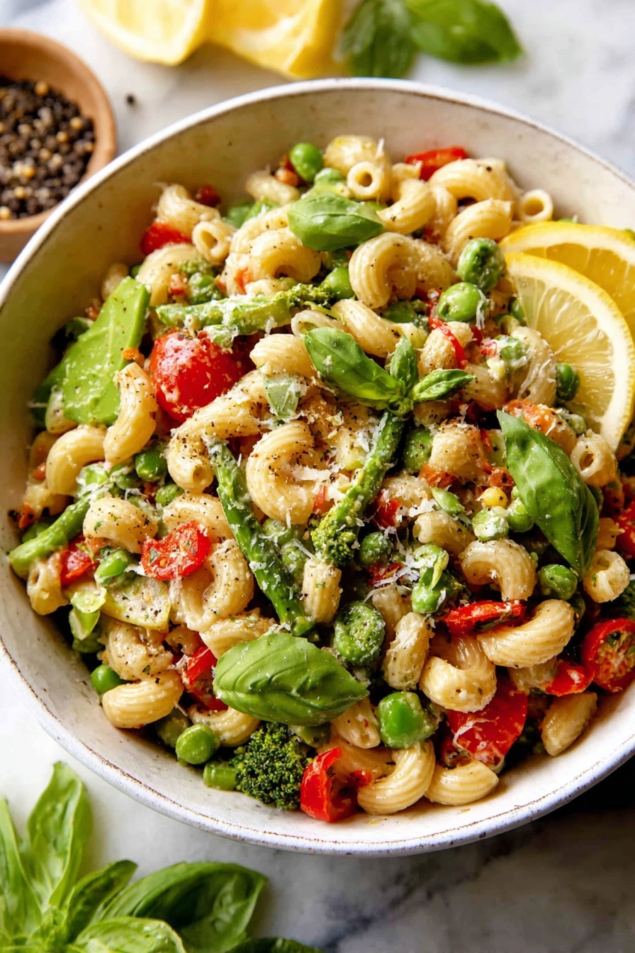 Veggie Pasta Primavera - Serving Suggestion