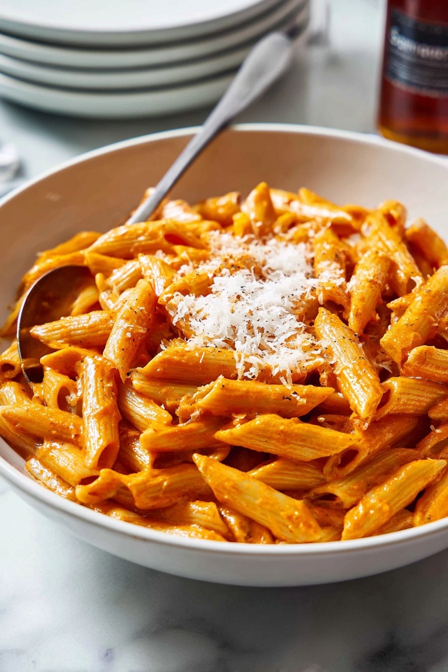 Creamy Vodka Pasta - Serving Suggestion
