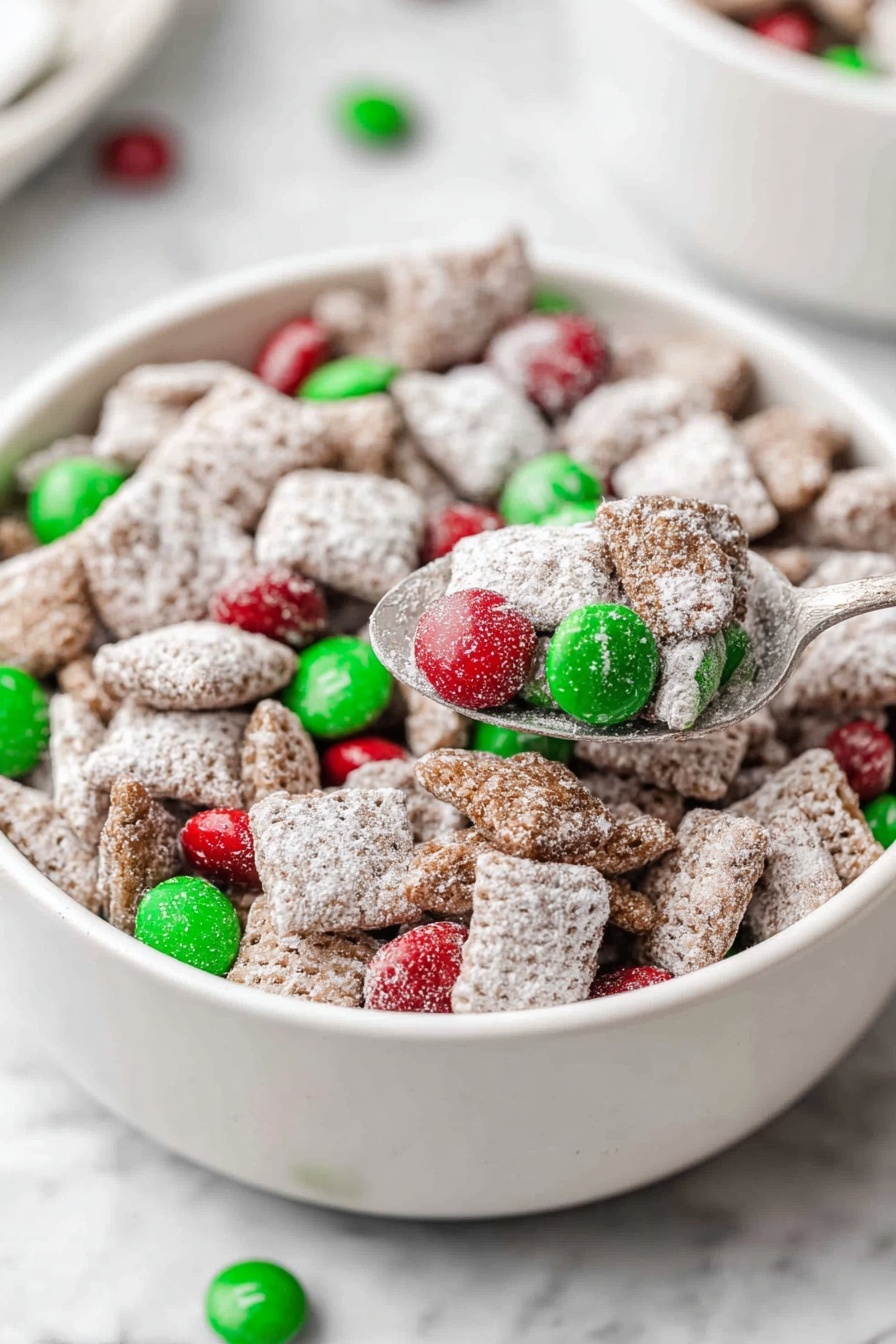 Christmas Puppy Chow - Serving Suggestion