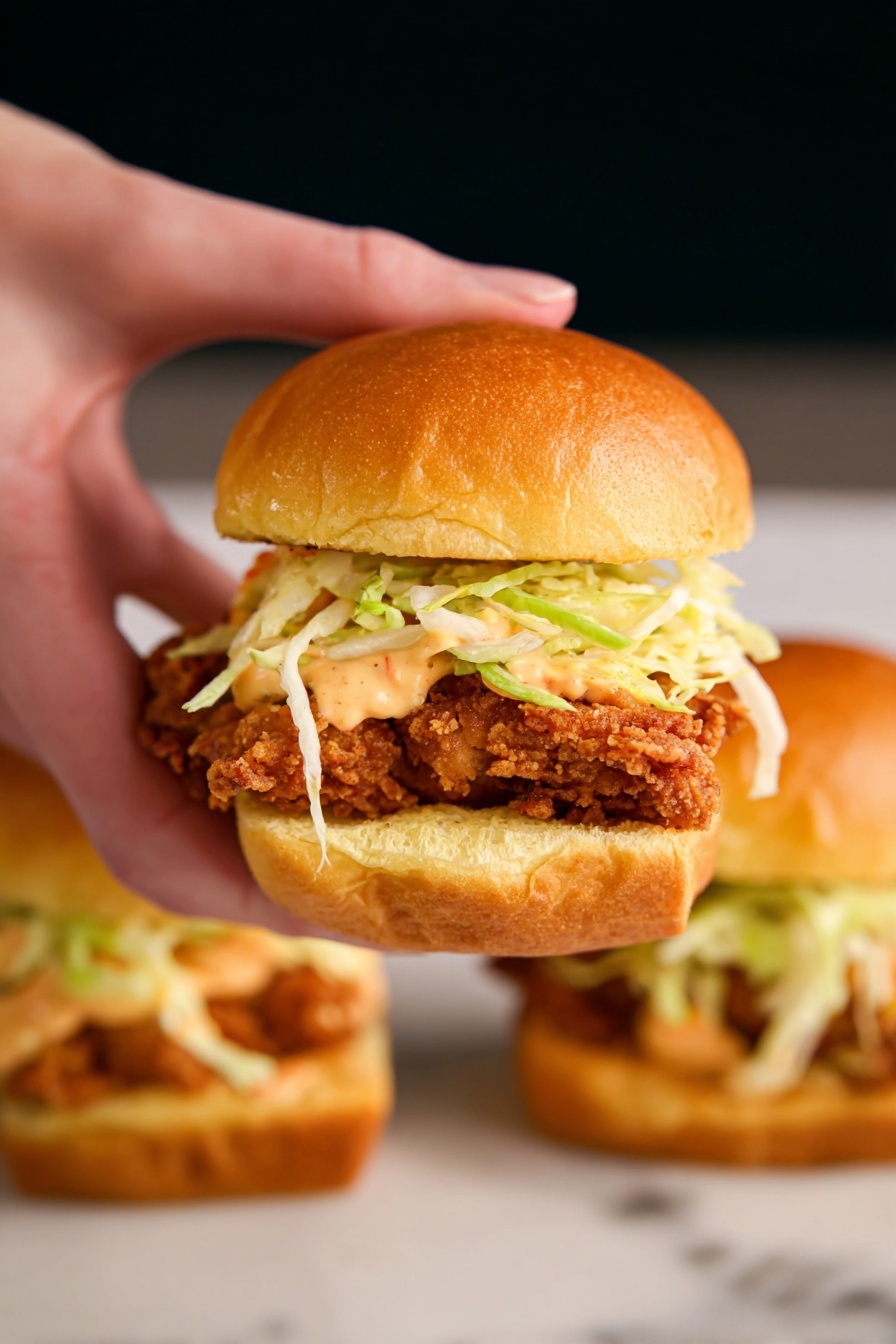 A woman's hand holds a piece of raw chicken coated in white flour, showing a rough, powdery texture. Below the hand is a white bowl filled with white flour. To the right, a clear glass bowl contains raw chicken pieces soaking in a pale, milky liquid with small black pepper specks floating on top. At the top left, a metal wire rack holds two pieces of coated chicken over a white marbled surface. The whole scene is lit with soft natural light, highlighting the textures of flour, chicken, and liquid photo taken with an iphone --ar 2:3 --v 7
