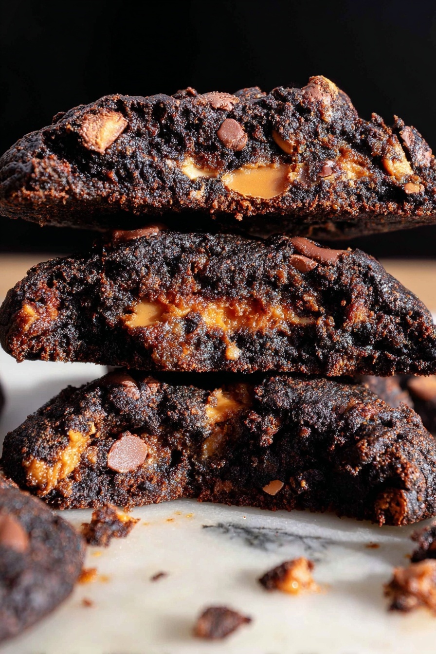 A close-up image of thick dark brown chocolate dough with chunks of lighter brown chocolate mixed in. The dough is chunky and slightly rough in texture, resting inside a transparent glass bowl. The background shows a white marbled surface partially covered by a red cloth. Photo taken with an iphone --ar 2:3 --v 7