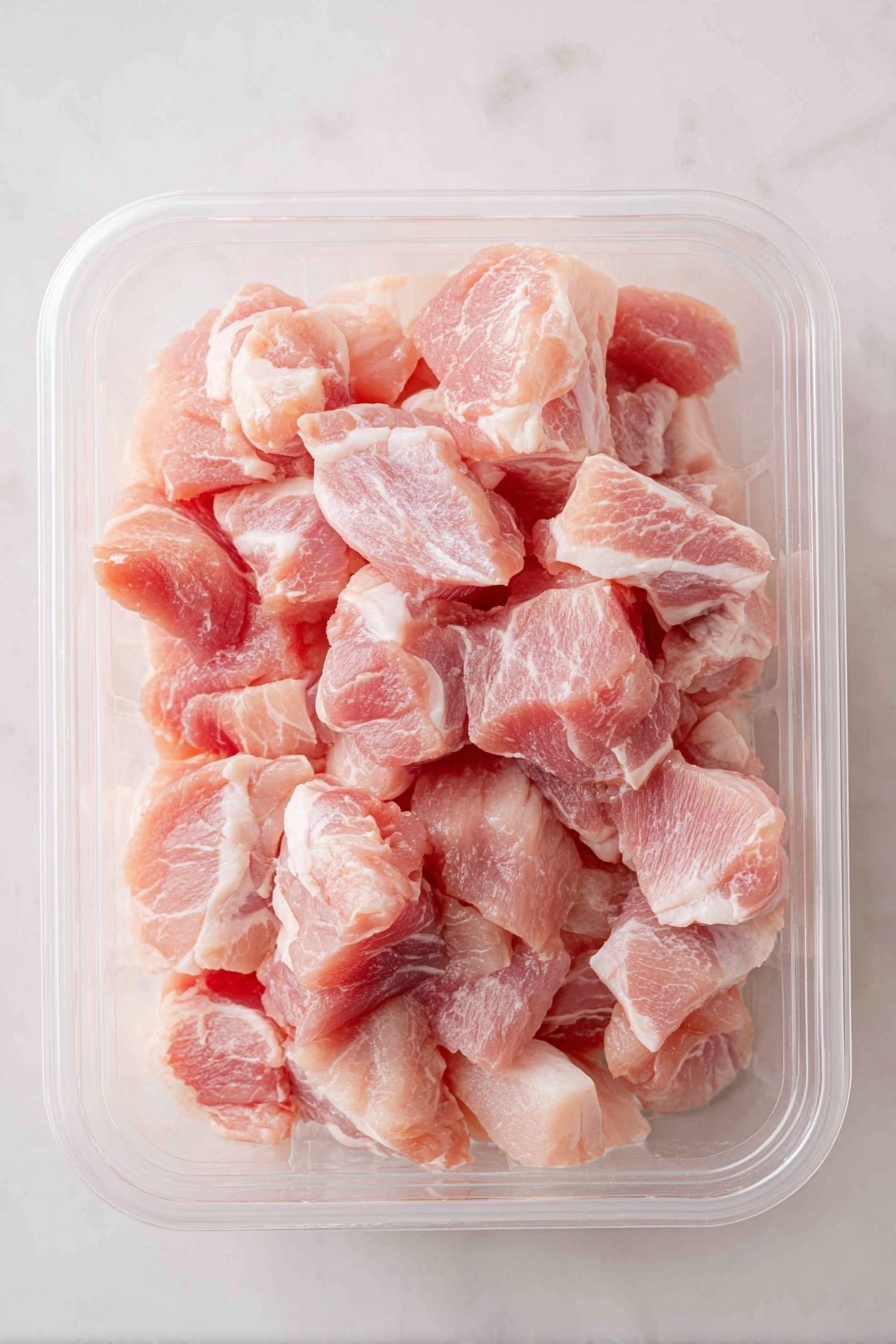 The image shows a close-up view of a pile of crispy fried nuggets with a rough, crunchy golden-brown outer layer. One nugget is broken open in the center, revealing the white, tender inside with a fibrous texture. The nuggets rest on a white marbled surface. In the blurred background, there is a clear glass bowl filled with a smooth yellow dipping sauce. The photo shows fine details of the crispiness and texture of the fried nuggets. photo taken with an iphone --ar 2:3 --v 7